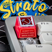 Load image into Gallery viewer, Red Aesthetics Soviet Retro Style Custom Shine-through Keycap for Cherry MX