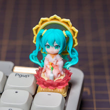 Load image into Gallery viewer, Hatsune Miku "Purifying Diva" Inspired Fan-made Artisan Keycap for Cherry MX