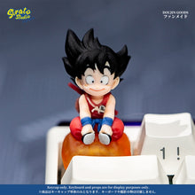 Load image into Gallery viewer, Dragon Ball Kid Goku on Flying Nimbus Inspired Fan-made Artisan Keycap for Cherry MX