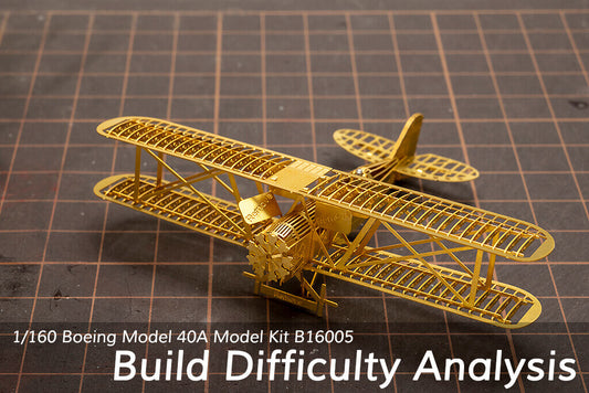 1/160 Boeing Model 40A model kit build difficulty analysis