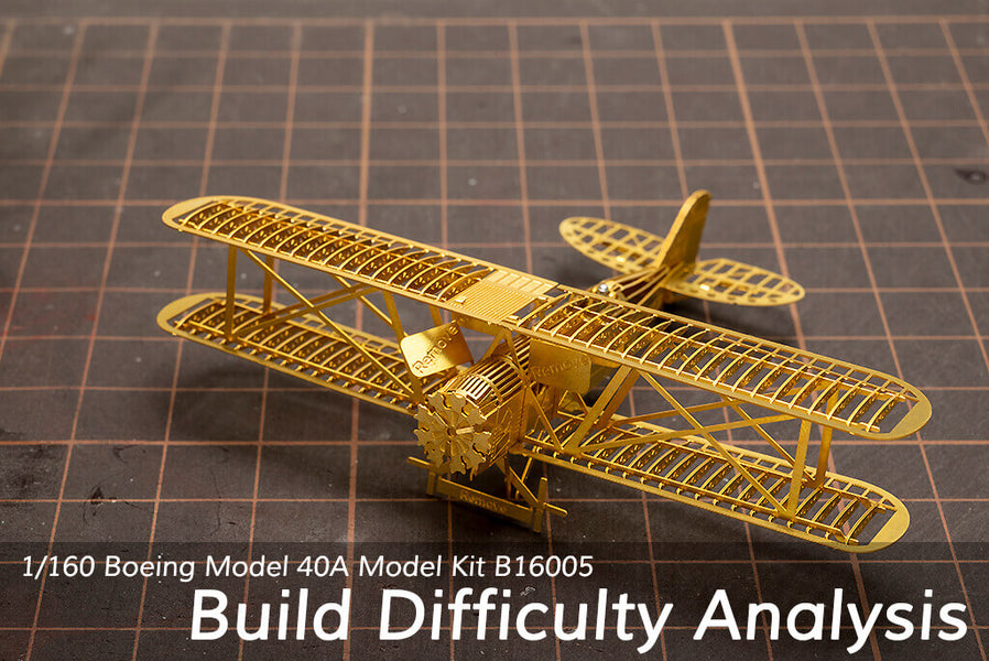 1/160 Boeing Model 40A Model Kit B16005 Build Difficulty Analysis