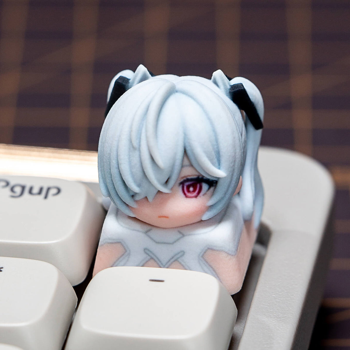NIKKE fan-made artisan keycaps for MX mechanical keyboards