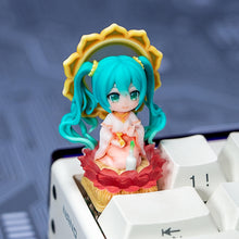 Load image into Gallery viewer, Hatsune Miku "Purifying Diva" Inspired Fan-made Artisan Keycap for Cherry MX
