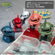 Load image into Gallery viewer, Zeon MS-06 Zaku II  Doujin Custom Resin Keycap Magnetically Controlled Luminescence for Cherry MX
