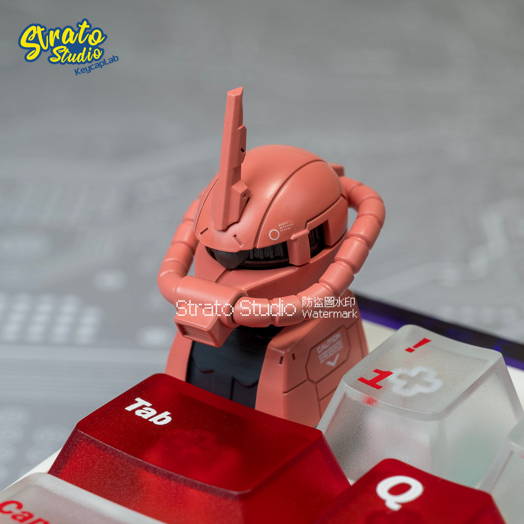 Zeon MS-06 Zaku II  Doujin Custom Resin Keycap Magnetically Controlled Luminescence for Cherry MX