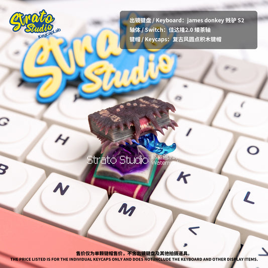 Harry Potter The Monster Book Of Monsters Doujin Custom Shine-through Keycap for Cherry MX
