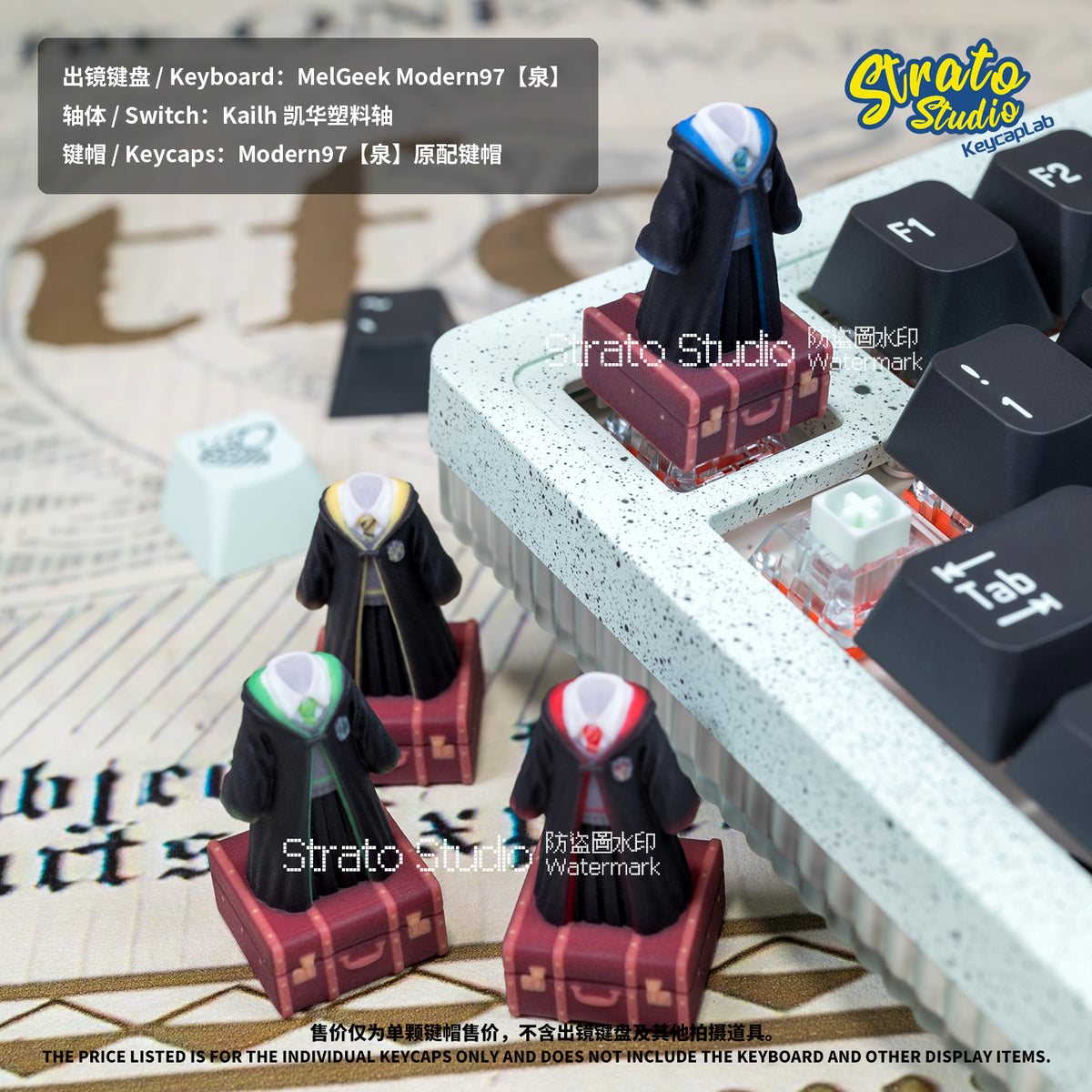 Harry Potter Hogwarts House Robes Doujin Custom Resin Keycap for Cherry MX