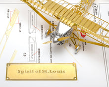 Load image into Gallery viewer, 1/72 Spirit of St.Louis 1927 Brass Precision Structure Model Kit
